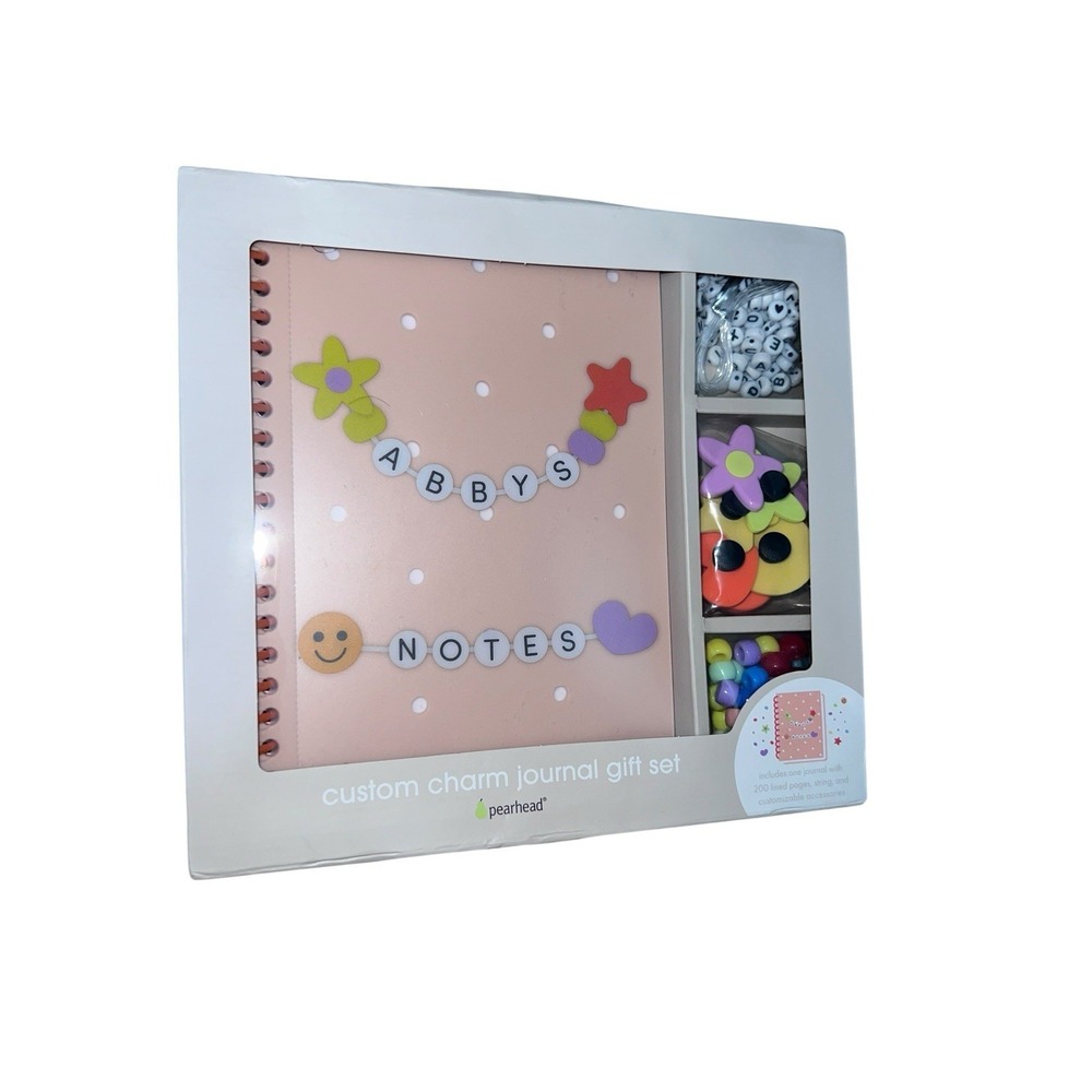 Pearhead Custom Charm Journal Gift Set